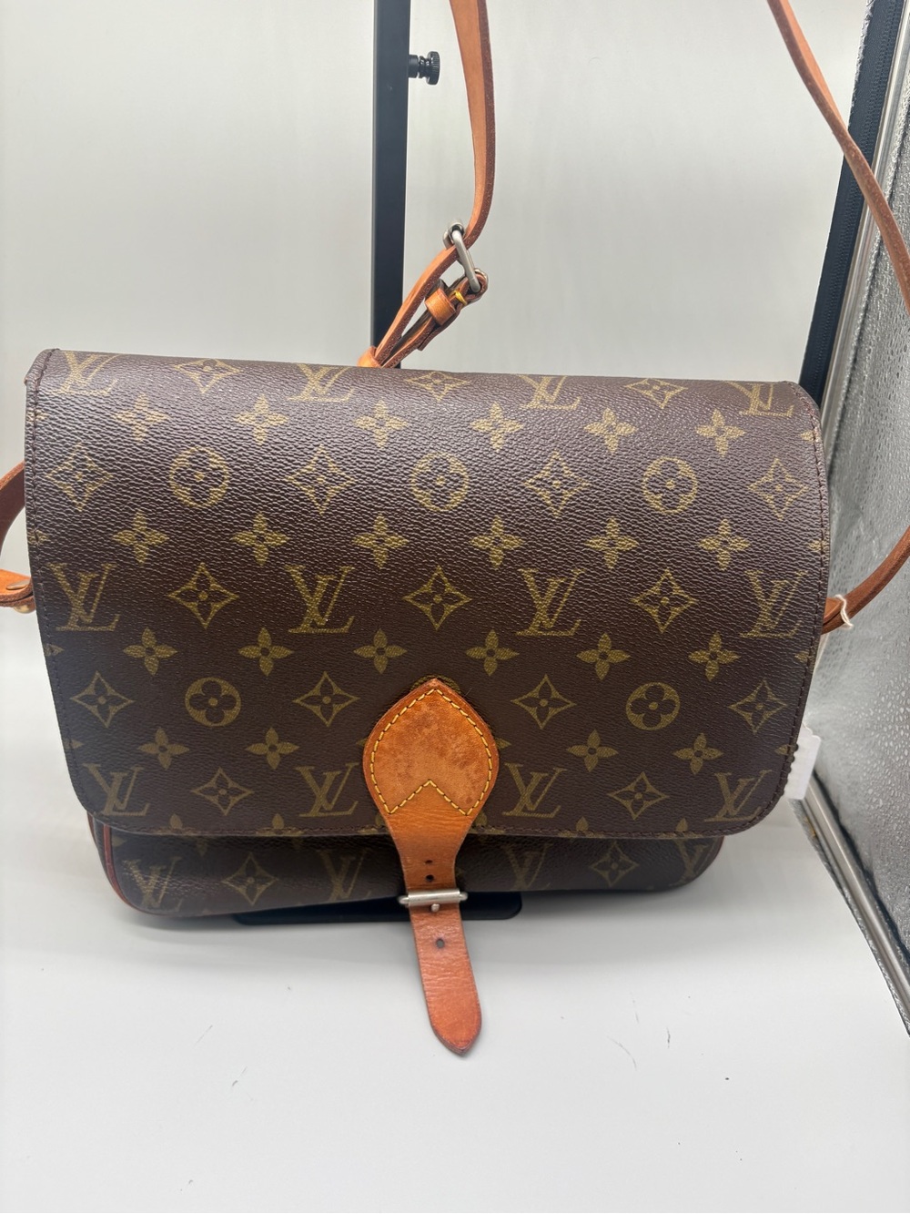Louis Vuitton Cartouchiere GM Monogram Canvas Vintage Crossbody Bag